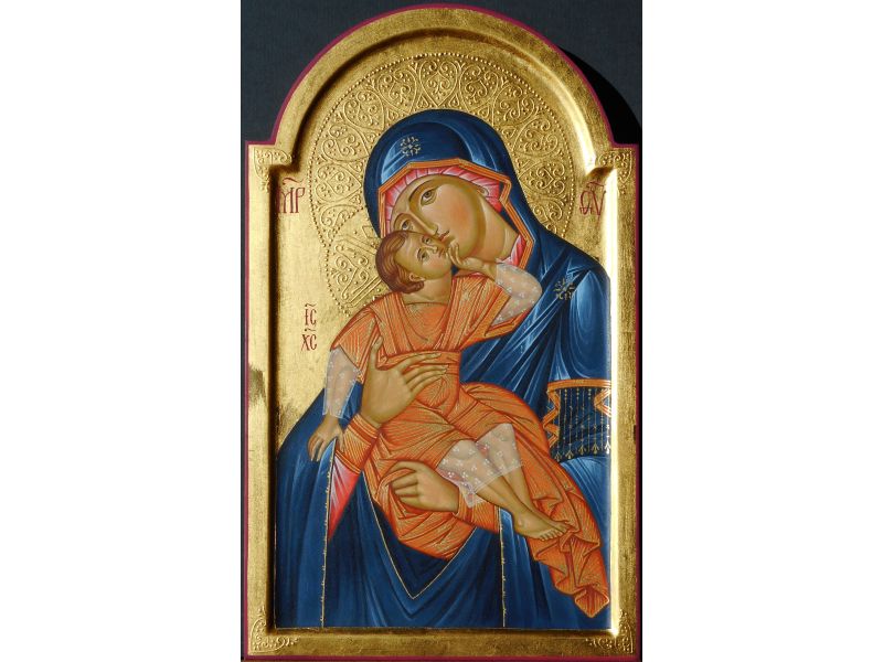 Icon, Mother of the sweet embrace 21x35 cm with bow