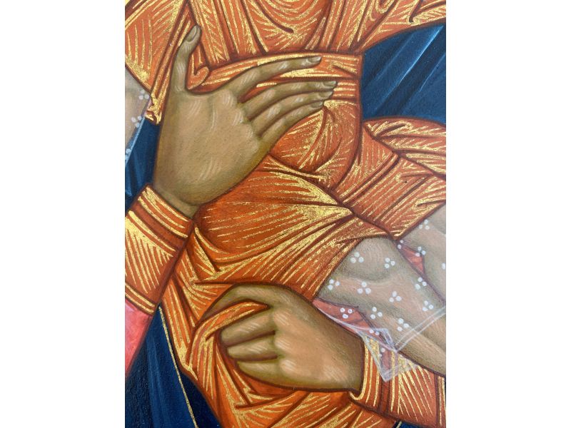 Icono Madre del dulce abrazo 21x35 cm con arco