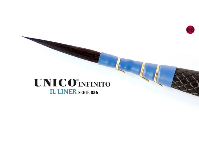Pinceau ronde LINER, fibre HIDRO, UNICO INFINITO srie 856 Borciani Bonazzi