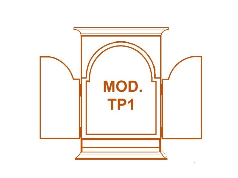 Tabla para icono de madera de tilo, TRPTICO, modelo TP1, cavada, solo madera (en bruto)