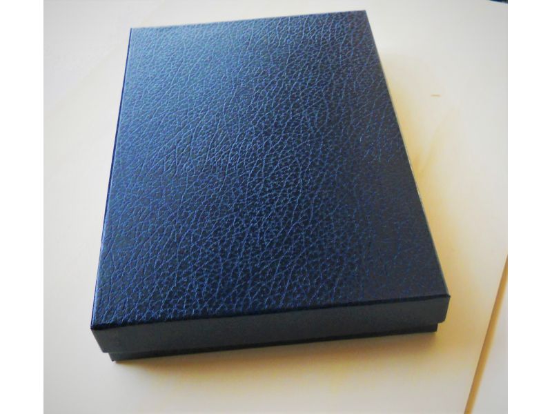 Caja de cartn elegante, para iconos, color azul oscuro