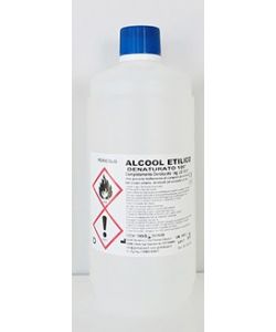 Alcohol etilo desnaturalizado blanco 100  en botella de 1 litro