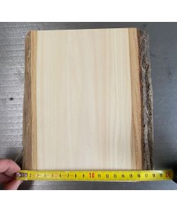 Pieza nico de madera maciza de tilo con corteza, para pirograbado, 17x20 cm