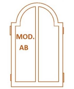 Tabla para icono modelo AB, cavada, con cuas, solo madera (en bruto)