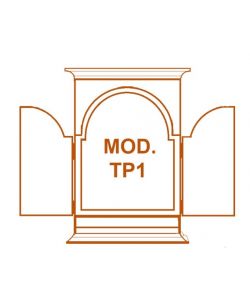 Tabla para icono de madera de tilo TRPTICO, modelo TP1, cavada, yesada