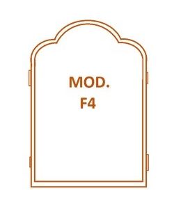 Tabla para icono modelo F4, cavada, con cuas, solo madera (en bruto)