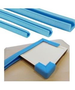 Kit with 4 corner pieces and 2 profiles of 1 meter, in PE foam