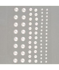 Half-pearls, self-adhesive, pearl imitation diameter 3-5-7 pieces 72