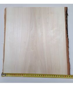 Pieza nica en madera maciza de chopo con corteza, para pirograbado, 32x35 cm