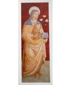 Print, Santa Chiara fresco by Tiberio d'Assisi