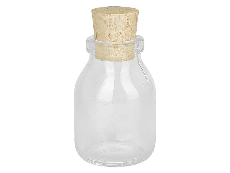 50 ml glass container with cork stopper