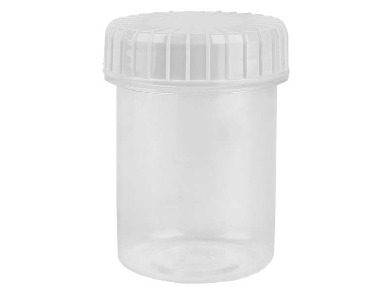 RCIPIENT EN PLASTIQUE, avec bouchon rainur  visser