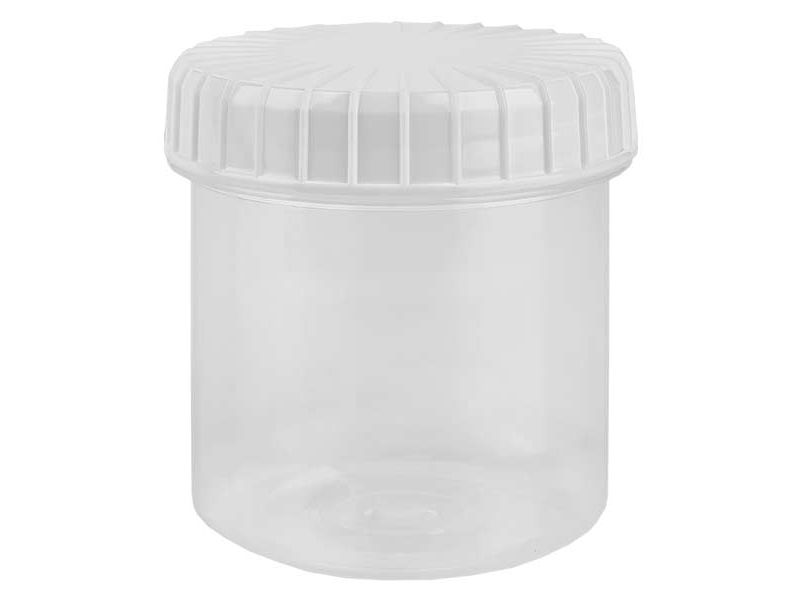 Plastic container, 75 ml, with screw cap