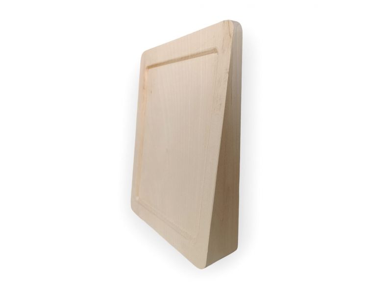 Linden board, table Stand inclined, 23x30 cm (base 6 cm), raw