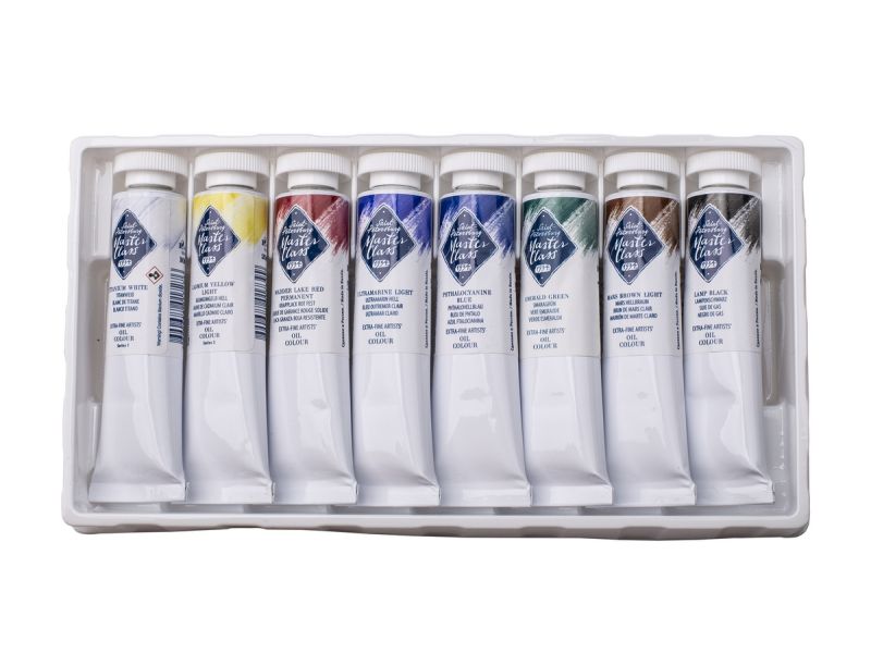NEVSKAYA PALITRA Master Class SET COLORI AD OLIO, scatola in cartone 8 x 18 ml