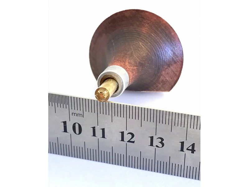 PUNCH n.12 STAR WITH 6 POINTS DIAM. 3 mm WITH WOODEN KNOB