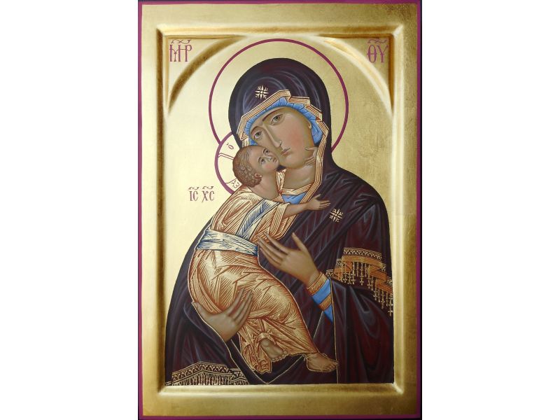 Ikone, Gottesmutter der Zrtlichkeit Vladimir 20x30 cm