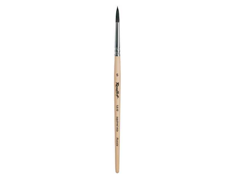 Russian round brush in squirrel synthetic mix, series 1A10, Roubloff