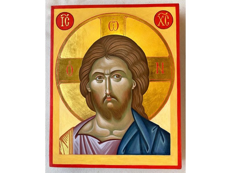 Volto di Cristo Panselinos, 20x25 cm, liscio