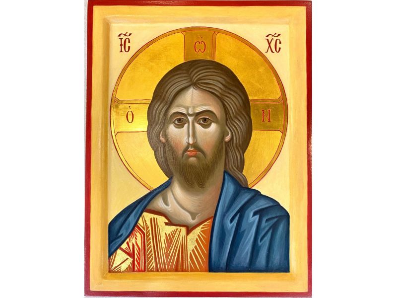 Face of Christ by Vatopedi, 20x26 cm, cradle