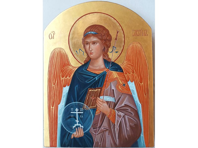 Archangel Gabriel icon, 29x39 cm, with bow, smooth