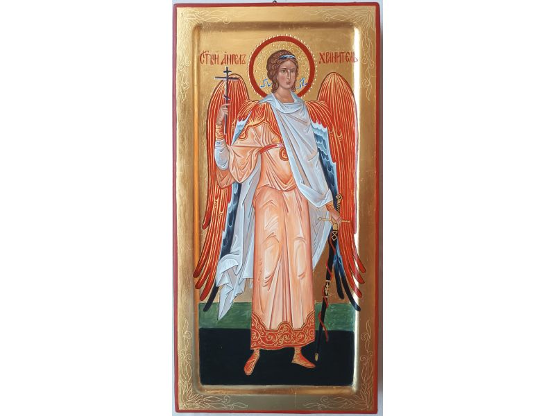 Guardian Angel icon, 21x42 cm, with cradle