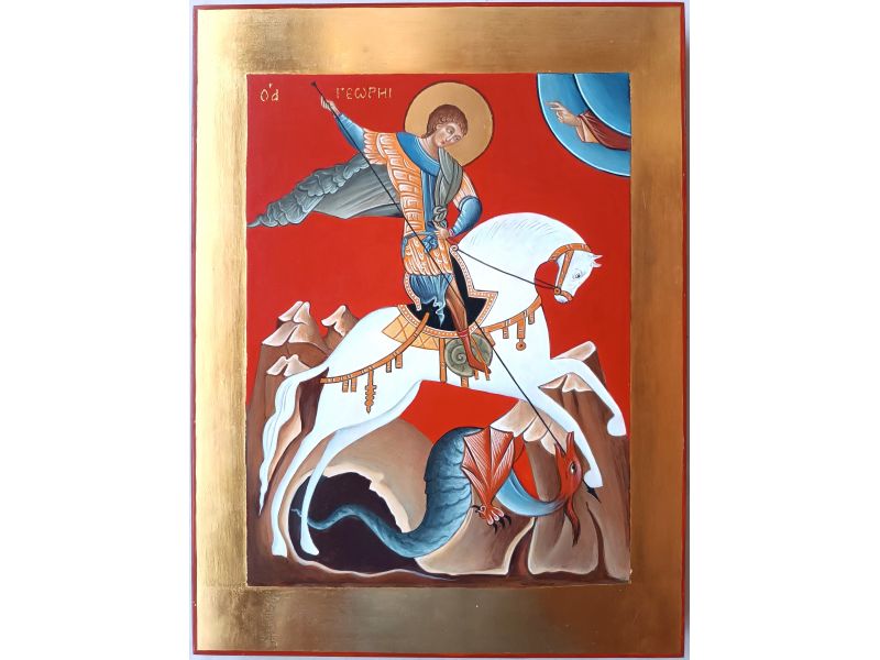 Saint George icon, 30x40 cm, smooth