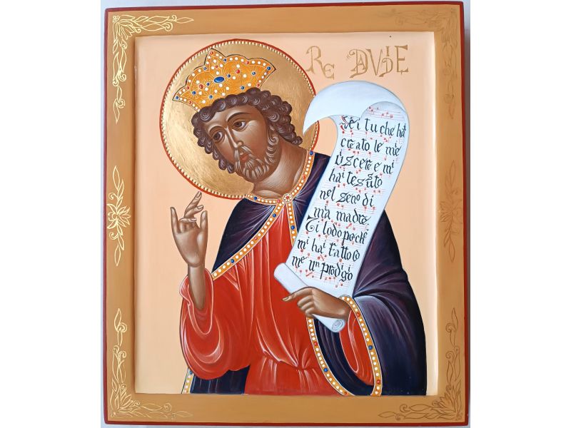 King David icon, 31x46 cm, with cradle