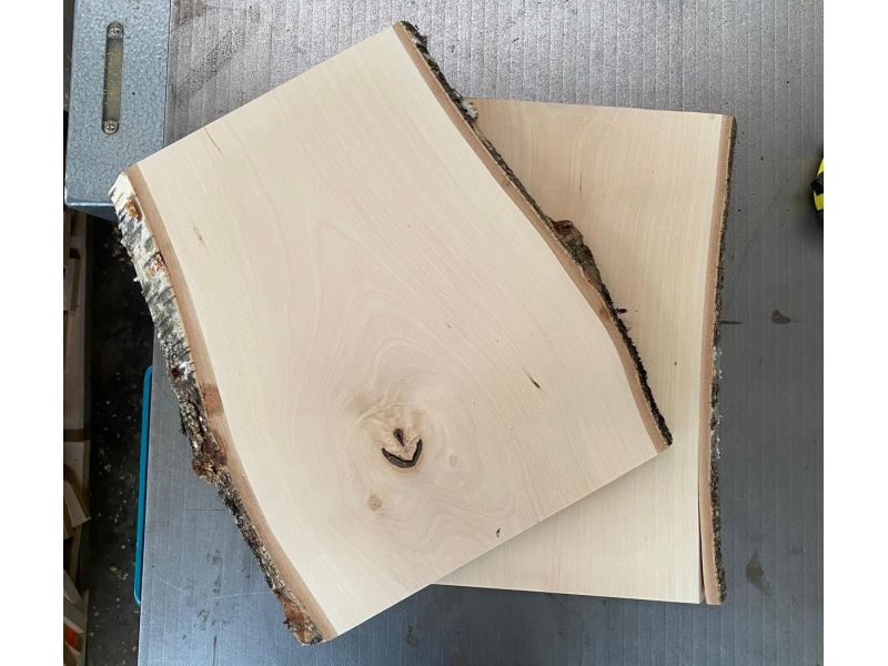 Pezzo unico in legno massiccio di BETULLA, larghezza 21 cm, altezza 31 cm