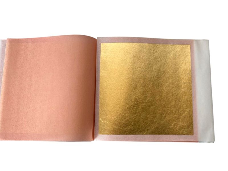 Libretto Foglia d'oro 25 fogli giallo 22,75 AD kt  Brambilla (Italia)