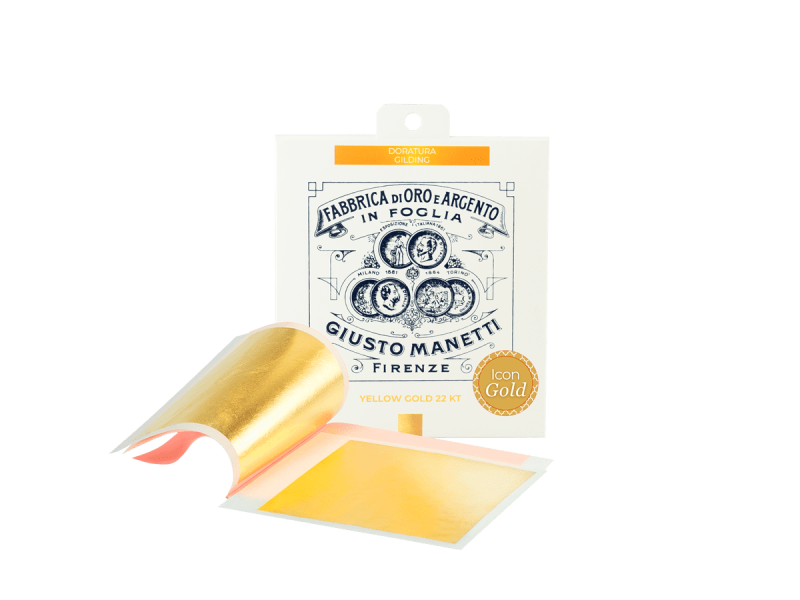 Libretto Foglia d'oro 25 fogli giallo 22  kt, ICON GOLD, 15 gr.
