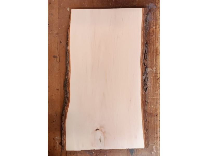 Pezzo unico in legno massiccio di ONTANO, larghezza 25 cm, altezza 44 cm