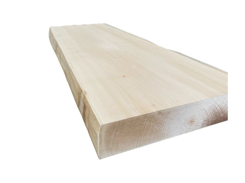 Planche de tilleul, 33-37x100 cm, 6 cm d'paisseur, rabote, avec biseaux, pour sculpture