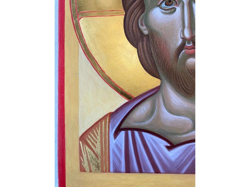 Visage du Christ Panselinos, 20x25 cm, lisse