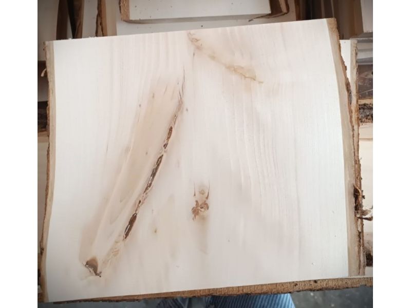 Pices mixtes en Tilleul avec corce, pour pyrogravure, 30x25 cm