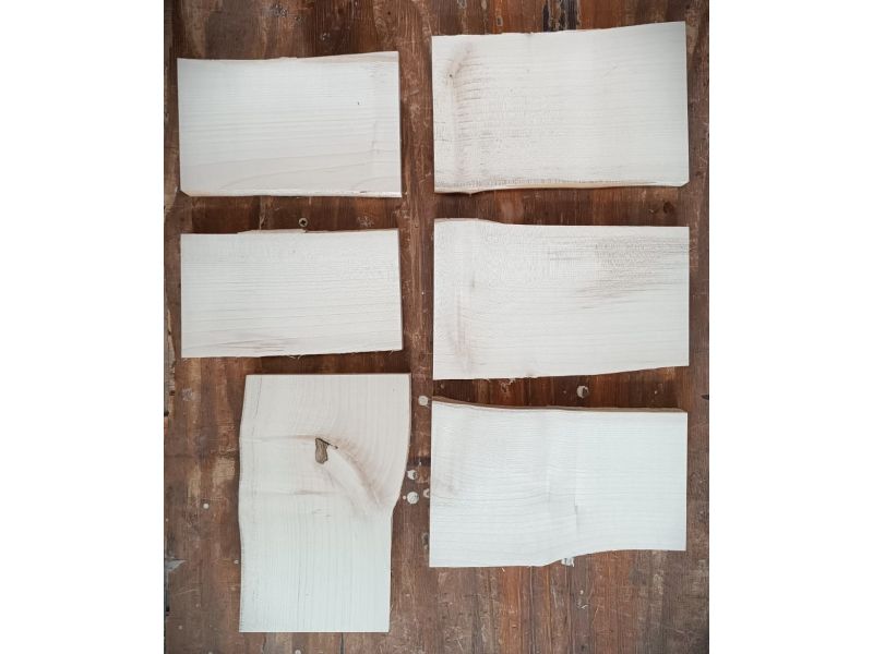 Pezzi misti in Acero, per pirografia, larghezza 12-16 cm, altezza 21x25 cm