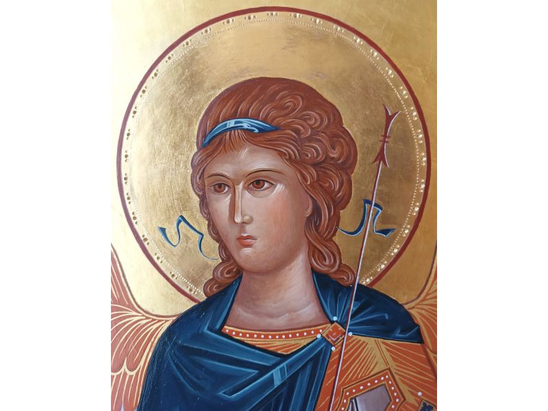 Archangel Gabriel icon, 29x39 cm, with bow, smooth