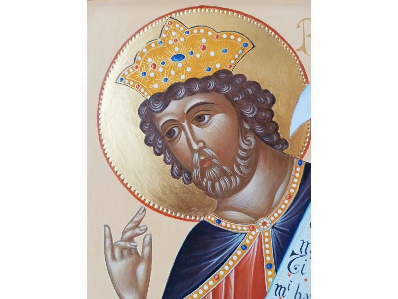 King David icon, 31x46 cm, with cradle