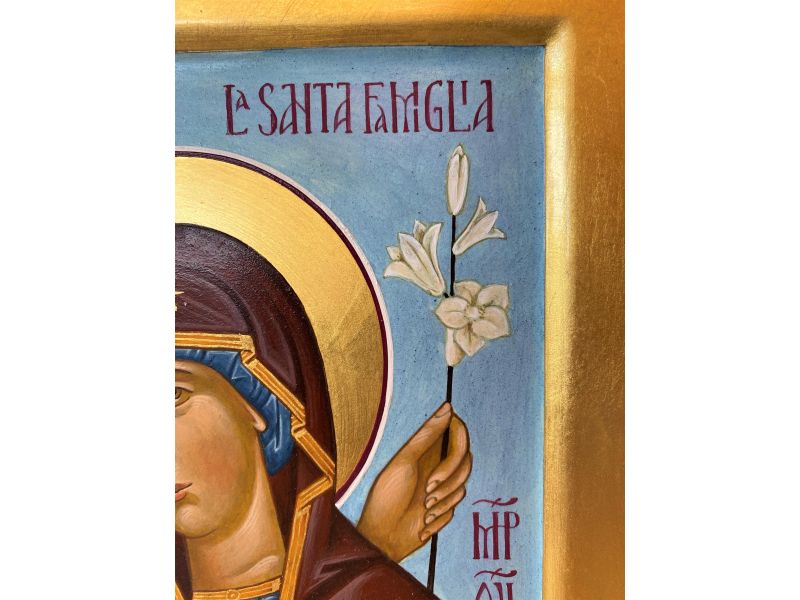 Icona Santa Famiglia,  25x25 cm