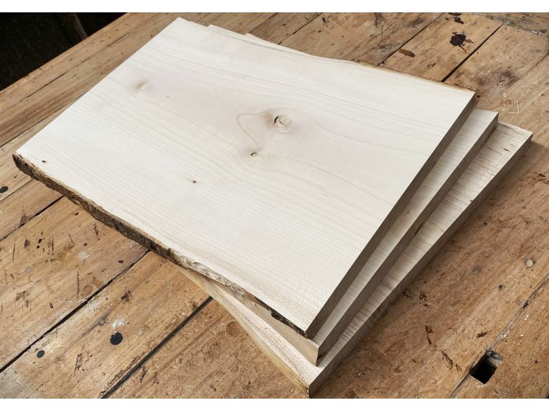Pezzo unico in legno massiccio di Acero con smussi, per pirografia, 30x40 cm