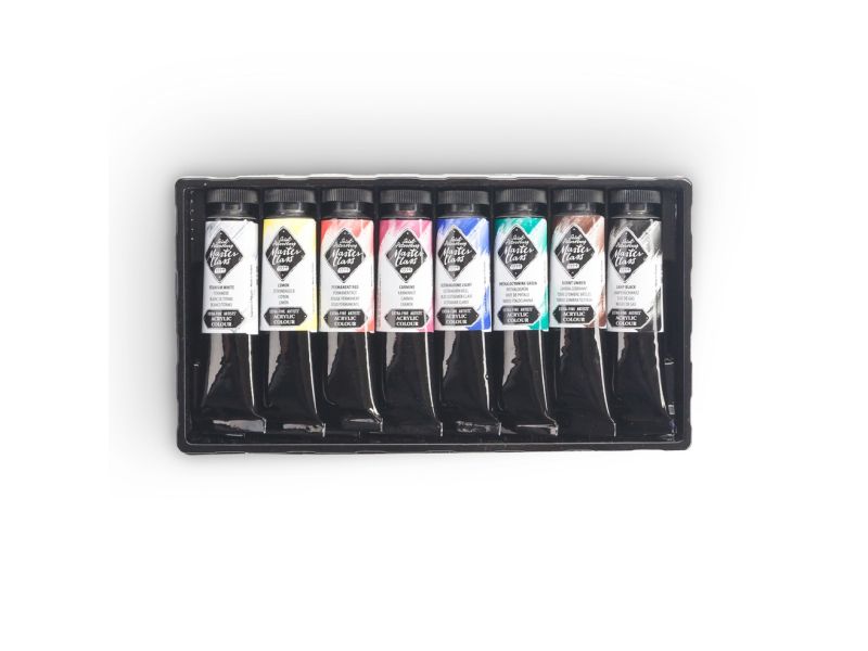 NEVSKAYA PALITRA Master Class Extra-Fine Artists, set colori acrilici 8 x 18 ml