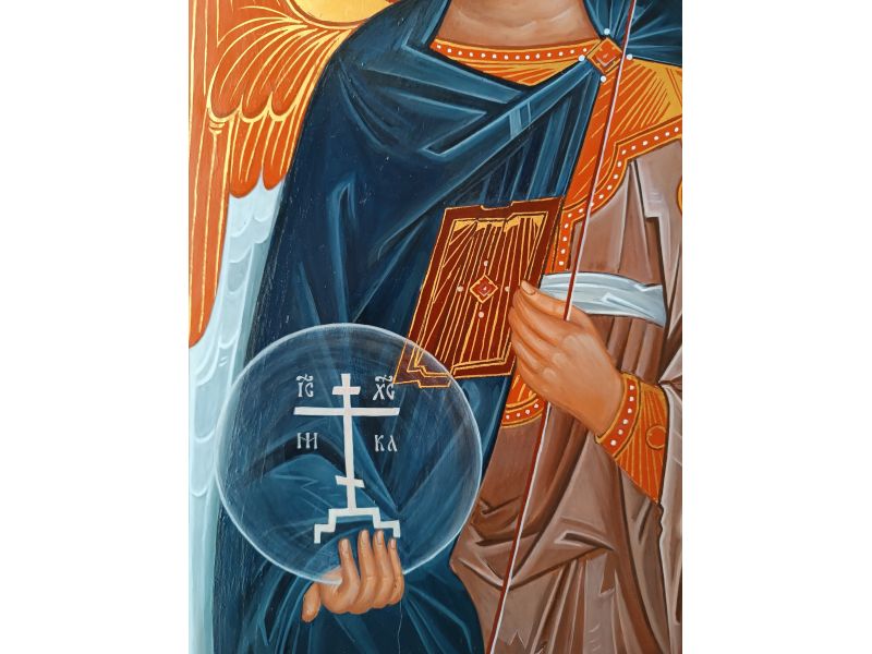 Archangel Gabriel icon, 29x39 cm, with bow, smooth