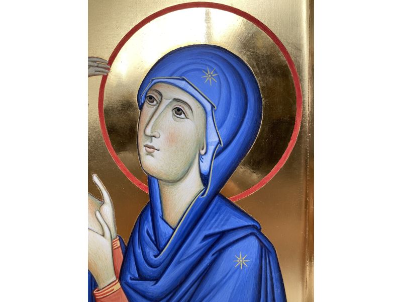 Icono pintado Sagrada Familia 30x35 cm