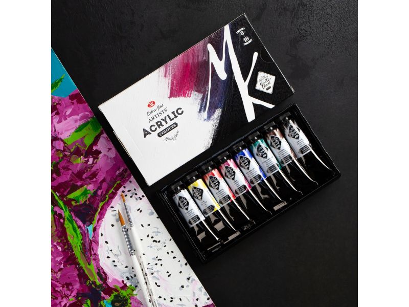 NEVSKAYA PALITRA Master Class Extra-Fine Artists, set colori acrilici 8 x 18 ml