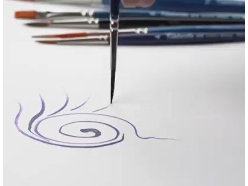 Pinceau rond long, bronze synthtique, srie 452 Tintoretto