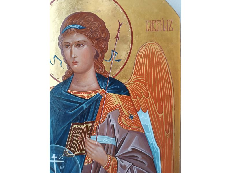 Archangel Gabriel icon, 29x39 cm, with bow, smooth