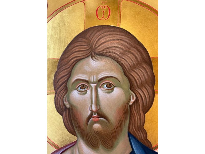 Face of Christ Panselinos, 20x25 cm, smooth