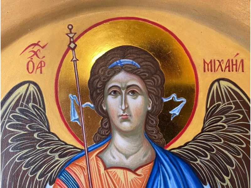 Archangel Michael, 25x39 cm, with arch