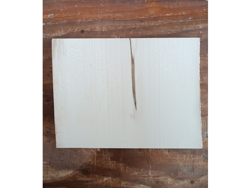 Pezzo unico in legno massiccio di Acero, per pirografia, 27x20 cm (con crepa)
