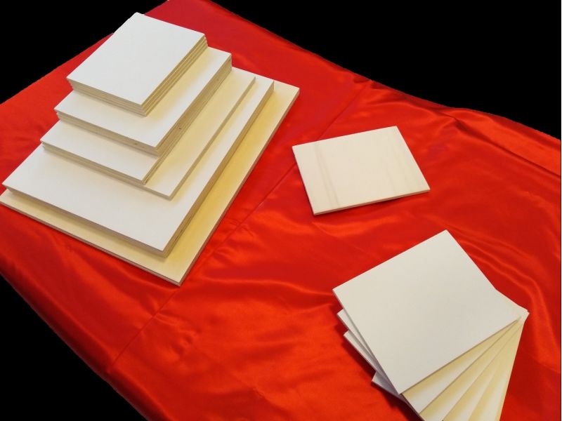 Plywood study boards with gesso (without canvas)